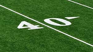 NFL football field 40 yard line