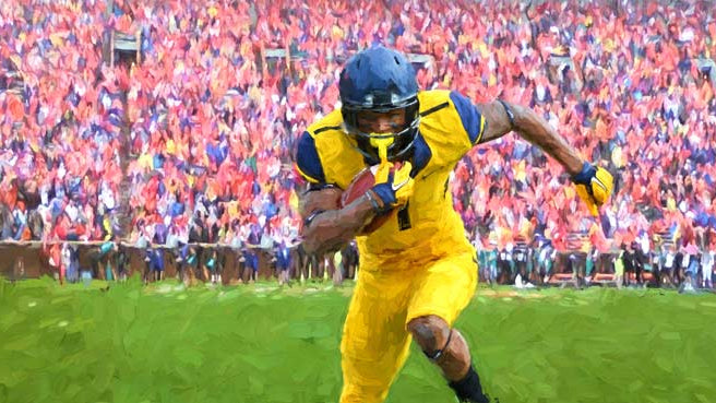 Wide Receiver with Football
